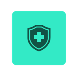 Health care symbol shield